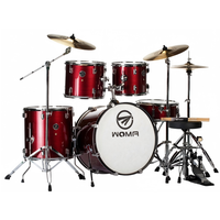 5pcs PVC Drum Kit Professional Adult Percussion Set with Accessories