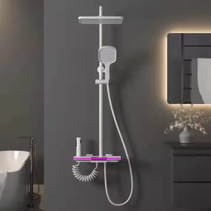 Cá Nhân Sang Trọng Mưa Mái Đầu Vòi Hoa Sen 9-Chức Năng Kép grinch Thiết Kế Chrome Brass Mở Rộng Ống Mềm Massage Chải Gốm - Product Image 4