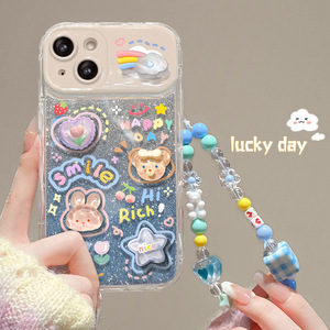 Dễ Thương Đám Mây Máy Ảnh Gương Với Dây Đeo Cổ Tay TPU Điện Thoại Di Động Bìa Trường Hợp Đối Với iPhone 7 8 Cộng Với X XR XS 11 12 13 14 15 16 17 Pro Max - Product Image 3