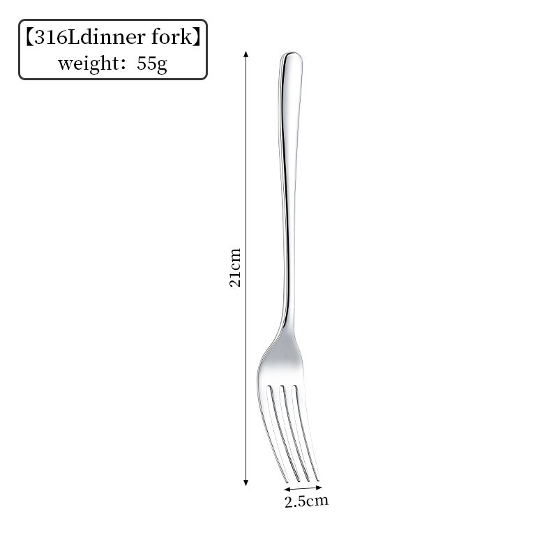 316L stainless steel thickened Western-style fork