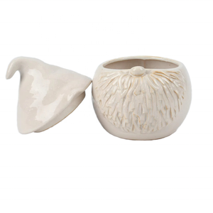 Tarro de cerámica para velas con tapa, diseño de gnomos, hecho a mano, contenedor decorativo navideño para hacer velas y decoración del hogar - Product Image 2