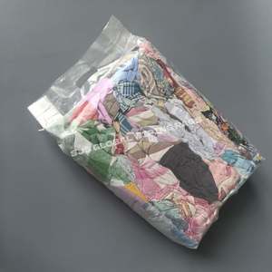 Trapos de algodón reciclados sin pelusa de 10 kg, mezcla de trapos de lona de colores, paños de algodón 100% para limpieza e impresión - Product Image 1