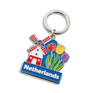 2025 conception personnalisée porte-clés en métal pays-bas hollande vache <span class=keywords><strong>fromage</strong></span> émail porte-clés Sleutelhanger dessin animé Logo à la mode nouvel an - Product Image 3