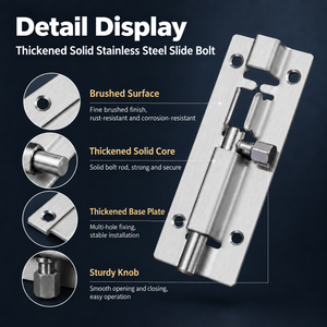 Différentes tailles 1.2 "-6" de haute qualité en acier inoxydable tour baril porte affleurante coulissante intérieure sécurité boulon serrure loquet - Product Image 4