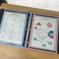 Carpeta de Archivo Impermeable Tamaño A4 con Bolsillos Borrables en Seco, Pizarra Transparente para Escribir y Dibujar, Bolsa para Pinceles Secos para Niños y Enseñanza