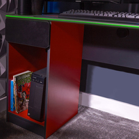 Table de jeu à cadre robuste multifonctionnelle avec lumière LED RVB OEM/ODM prise en charge du bureau de jeu ergonomique AJUNION vente en gros