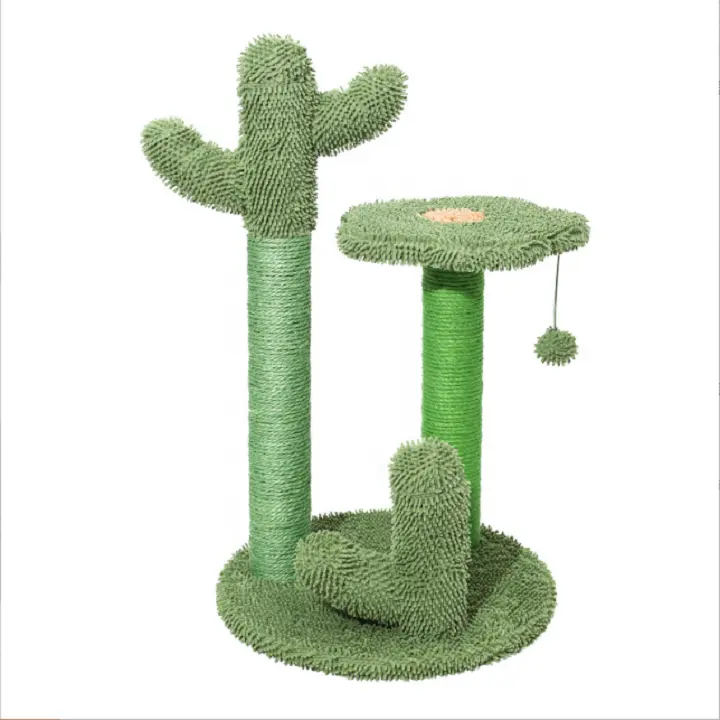 Biumart-árbol rascador de bolas para <span class=keywords><strong>gatos</strong></span>, bonito Cactus, gato, juguete para escalar, muebles protectores