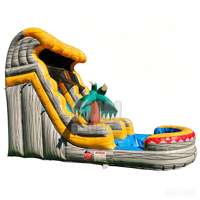 Tobogán Acuático Inflable de PVC FUN BOUNCE T-rex, Portátil, para Uso Comercial