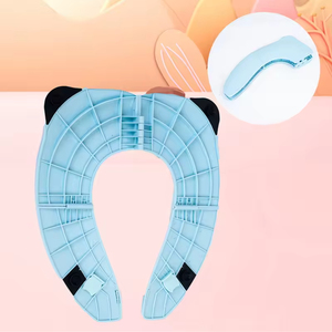 Nouveau siège de toilette pliable pour bébé en PP rose personnalisé, sac de voyage inclus, base en caoutchouc antidérapante, toilette d'apprentissage pliable pour enfants - Product Image 4