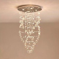Villa Salon Lustre Personnalisé Lumière Duplex Rotatif Acrylique Led Or Dimmable Intérieur Lumière Maison Escaliers Chambre Hôtel