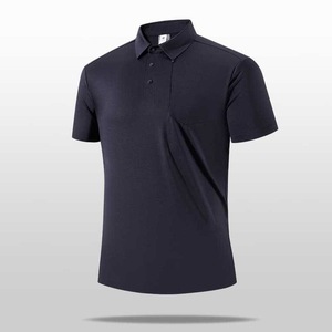 Polo de Nylon para Hombre, Azul Oscuro, Verano, Tejido Fino, Manga Corta, Ropa de Trabajo, Casual de Negocios - Product Image 2