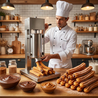Automatische, hoog-efficiënte machine voor het vullen van fruitjam, pindakaas, Nutella en churros van voedingsmiddelenkwaliteit.