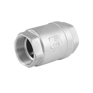 Válvula de Retención Vertical Manual de Acero Inoxidable con Sello Suave Roscado para Agua - Product Image 3