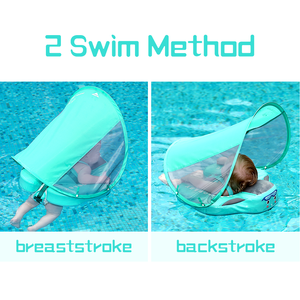 Mambobaby Flotteur pour bébé non gonflable Flotteur de piscine pour nourrissons Flotador <span class=keywords><strong>avec</strong></span> auvent Anneau de <span class=keywords><strong>natation</strong></span> pour bébé d'été Flotteurs sans air Solide pour enfants - Product Image 2