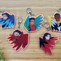 Créez votre propre porte-clés en acrylique transparent époxy pour la vente en gros sur le thème de l'anime