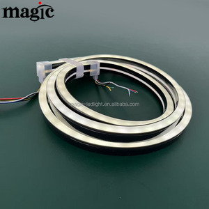 Đầy đủ màu đen RGB CCT kép trắng 12mm rộng Silicone Neon rgbww linh hoạt DC24V IP67 RGB + 2700K + 6000K rgbwc Led Neon Flex dải ánh sáng - Product Image 5