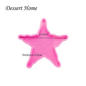 DY0963 — moule en résine de 4 pouces, moule <span class=keywords><strong>à</strong></span> coquille, motif étoile de mer époxy, plateau roulant - Product Image 5