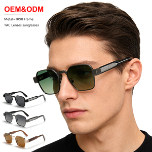Wholesale Women Men Designer UV400 Polarized <strong>Glasses</strong> High Quality Fashion Vintage Summer Metal+TR90 Big Frame Sunglasses - Product Image 1