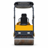Compacteur routier vibrant à tambour tandem de 2,5 tonnes, moteur diesel 16 CV, avec support de pièces de rechange