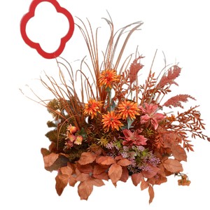 Arrangements floraux de mariage d'automne, décorations de roses en soie réalistes pour la salle de mariage, la scène et les allées. - Product Image 5