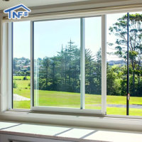 Cerradura de Seguridad Residencial Horizontal Moderna de Aluminio, Ventanas Corredizas de Aluminio Personalizadas para Casa o Villa