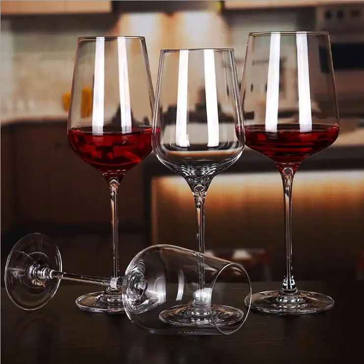 Vintage Wine Cup Stem Glasses Custom Size Juice Water Glass Luxury Space Casual Valentine Quantity Gift Minimalist Red OEM 100