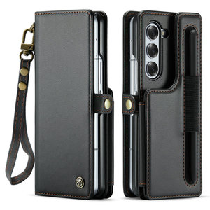 CaseMe 2025 RFID Card Case para <span class=keywords><strong>Samsung</strong></span> <span class=keywords><strong>Galaxy</strong></span> <span class=keywords><strong>Z</strong></span> Fold 6 con cuero magnético antirrobo Wallet Cover para <span class=keywords><strong>Samsung</strong></span> <span class=keywords><strong>Z</strong></span> Fold 7 6 5 4 - Product Image 1