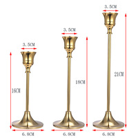 Lot de 3 bougeoirs en or en forme de cloche décor et bougeoir pour la maison bougeoir en or bougeoir en métal