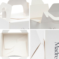 Personnalisation de la boîte d'emballage de produits de cuisson, Boîte de papier écologique à fond de boucle, Personnalisation de la boîte-cadeau de gâteau