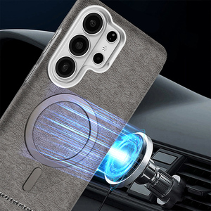 เคสโทรศัพท์หนัง PU ชุบเคลือบหรูหรา พร้อมแม่เหล็ก สำหรับ Samsung S26 S23 S24 Ultra S25 Plus รองรับการชาร์จไร้สาย ป้องกันอย่างดี - Product Image 5