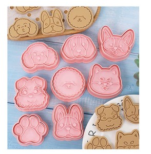 Set di stampini per <span class=keywords><strong>biscotti</strong></span> 3d stampo animale cane e novità pasticceria accessori da cucina timbro tipo di biscotto dinosauro - Product Image 1