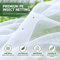 Witte warp gebreide PE insectennet voor kassen, fruitbomen en bescherming van groenteteelt, op maat gemaakt