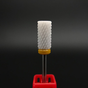 Punte per fresa in ceramica per rimozione rapida di acrilico e gel duro, punte piatte a barilotto grande per manicure e pedicure - Product Image 2