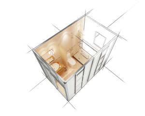 SALLY <strong>Bathroom</strong> Pod Prefabricated All in One <strong>Bathroom</strong> Pods Modular Prefab House With Shower Rooms <strong>Ready</strong> <strong>Made</strong> <strong>Bathroom</strong> Cabin - Product Image 5
