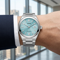 Reloj Mecánico Automático de Lujo para Hombre, Acero Inoxidable, Zafiro, Luminoso, Analógico, con Lupa, Logotipo Personalizado OEM, Movimiento Miyota