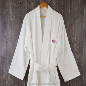 100% algodón <span class=keywords><strong>blanco</strong></span> bordado de terciopelo <span class=keywords><strong>Albornoz</strong></span> - Product Image 2