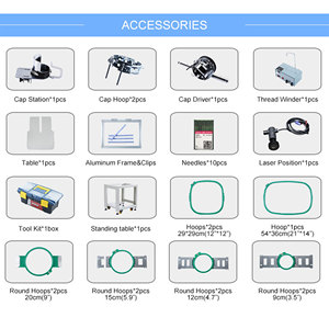 Đầu duy nhất 12 15 20 đa kim máy vi tính hat Logo t Áo sơ mi đơn đầu thêu máy để bán - Product Image 5