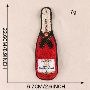 Toppe Ricamate Personalizzate Ecologiche da Cucire con Logo Grande, Lettere in Ciniglia Colorata e Paillettes - Product Image 6