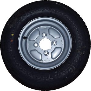 Kit de moyeu de roue de remorque robuste 10 "145 R10 avec essieux de fusée Moyeux en acier galvanisé d'une capacité de 750kg pour remorques de bateau ou utilitaires - Product Image 3