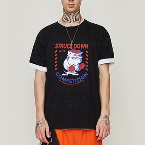 T-shirts personnalisés à double manche pour hommes, T-shirts d'été tendance, faible MOQ, haute qualité, marque OEM - Product Image 3