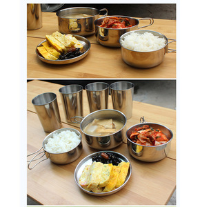 Wholesale 8-Piece Outdoor Cookware Kit Including <b>Pot</b> Saucepan Cup Camping Cooking <b>Set</b> for Hiking Fishing Picnic - Product Image 2