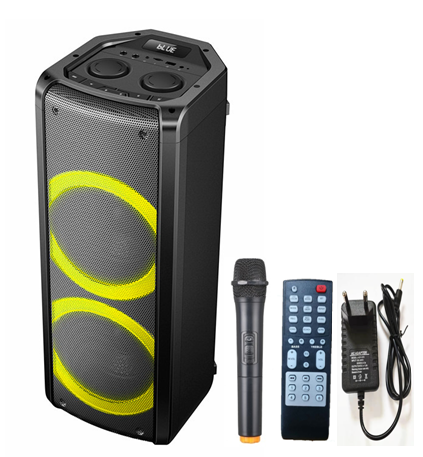 Двойной 6,5 дюймовый портативный bluetooth-динамик, беспроводная профессиональная батарея для вечеринки, звуковой динамик с экраном