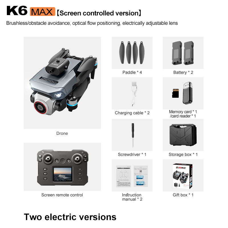 K6 MAX DRONE-Includes two batteries