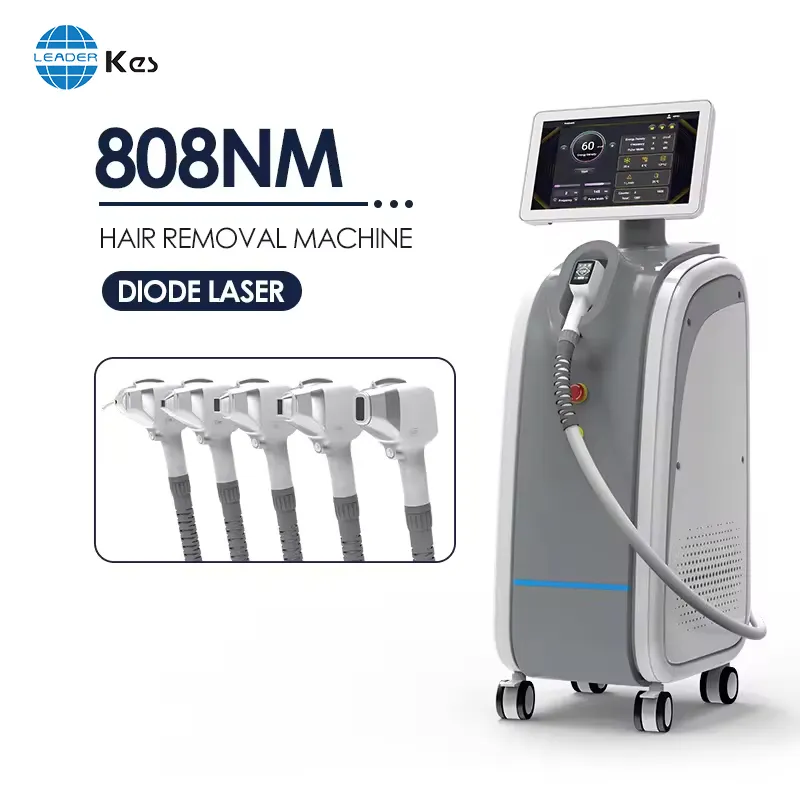 KES - Máquina de depilação a laser de alta potência, 1800w, dispositivo de diodo de titânio e gelo, melhor profissional, cabo único, 1200w