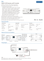 Convertisseur de signal DS-L DMX512-SPI, contrôleur de lumière à pixels RGB, contrôleur RF, contrôleur LED sur rail DIN, décodeur DMX avec affichage numérique