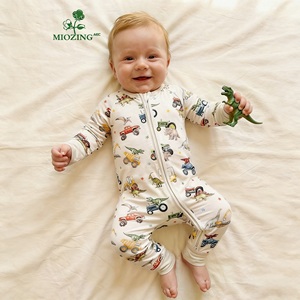 มิโอซิง 	 ชุดรอมเปอร์เด็กพิมพ์ลายไดโนเสาร์พรีเมียมสำหรับทุกฤดู เนื้อผ้านุ่มยืดหยุ่นจากใยไผ่ ซิปคู่ มีสินค้าพร้อมส่ง ขายส่ง - Product Image 1