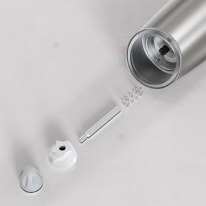 Moulin à sel et à poivre électrique à gravité, fonctionnant sur piles, avec lumière LED, commande par bouton, 25W, noyau en céramique, coque en acier inoxydable - Product Image 4