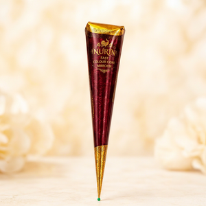 สีเพ้นท์หน้าและผิวกาย NEHA Fast Colour Cone สีมารูน ทำจากวัสดุพืชธรรมชาติ ได้รับการรับรอง MSDS เครื่องสำอางแร่ธาตุคุณภาพสูงสำหรับงานเทศกาลและศิลปะ - Product Image 1