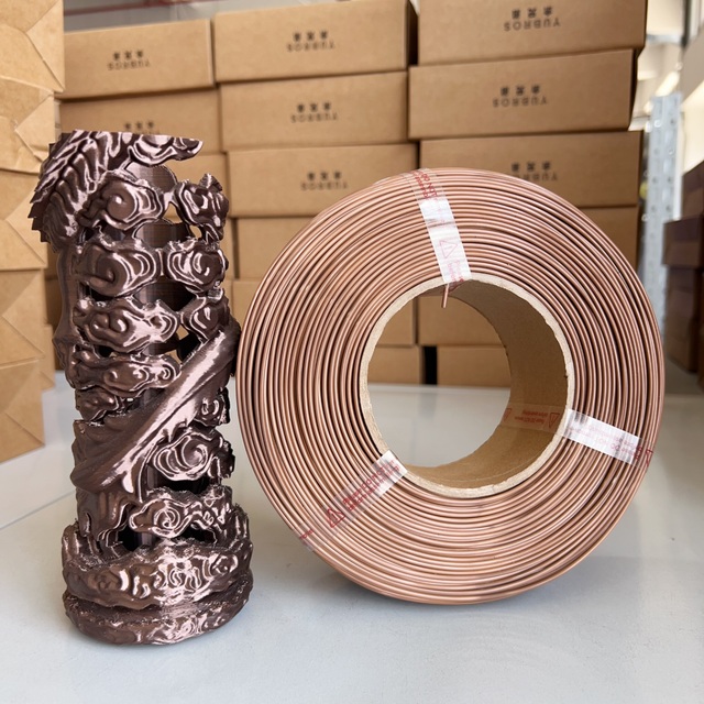 PLA Silk Coffee Gold 1.75mm 1kg 3D Printer High Precision Smooth Biodegradable PLA 3D Printer Filament
