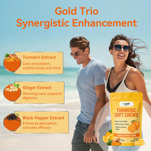 Bonbons à mâcher au curcuma avec gingembre naturel et poivre noir, technologie d'émulsification à base d'huile, marque blanche, pour la santé des articulations - Product Image 3